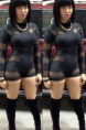  Sexy ahuecan hacia fuera del vendaje del partido de malla Bodycon jumpsuit