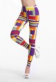 Colorful Tetragonum Legs-shaping Fashion Leggings