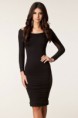 Sexy Back Scoop out Mesh Midi Dress
